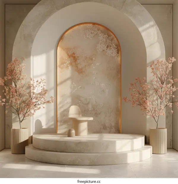 Beige Minimalist Interior Design Illustration