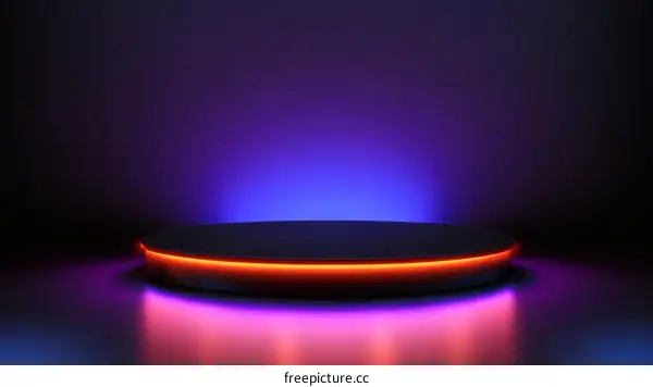 Neon Light Circle Stage Design