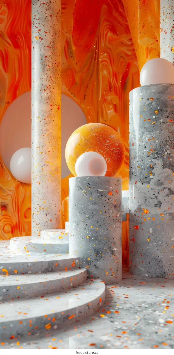 Abstract Geometric Interior Design Illustration