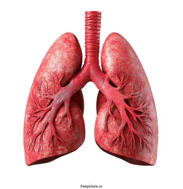 [Transparent Background PNG]Human Lungs Anatomy Illustration