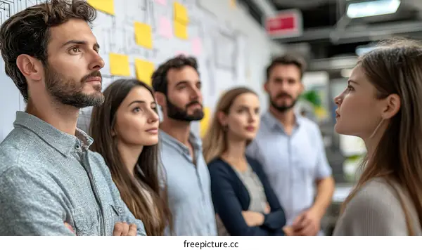 Business Team Meeting in Modern Office