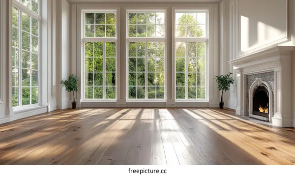 Luxury Interior Design with Large Windows