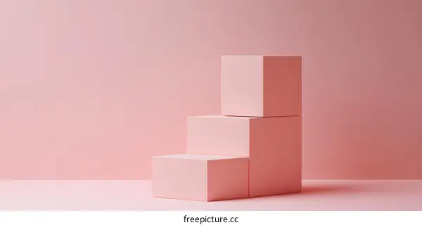 Pink Pastel Minimalist Product Display Stand