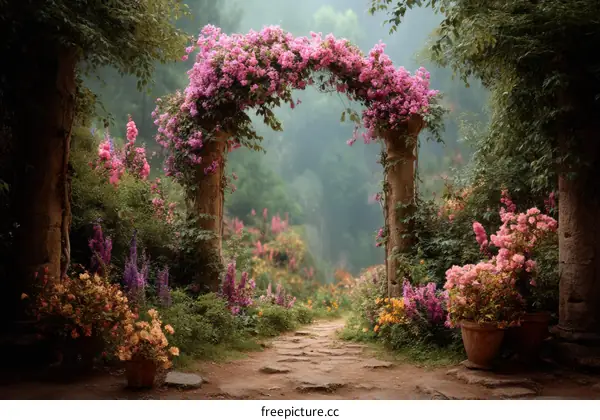 Enchanted Garden Archway Blossoms
