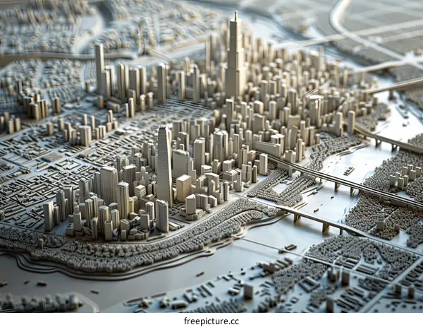 3D Cityscape Architectural Design