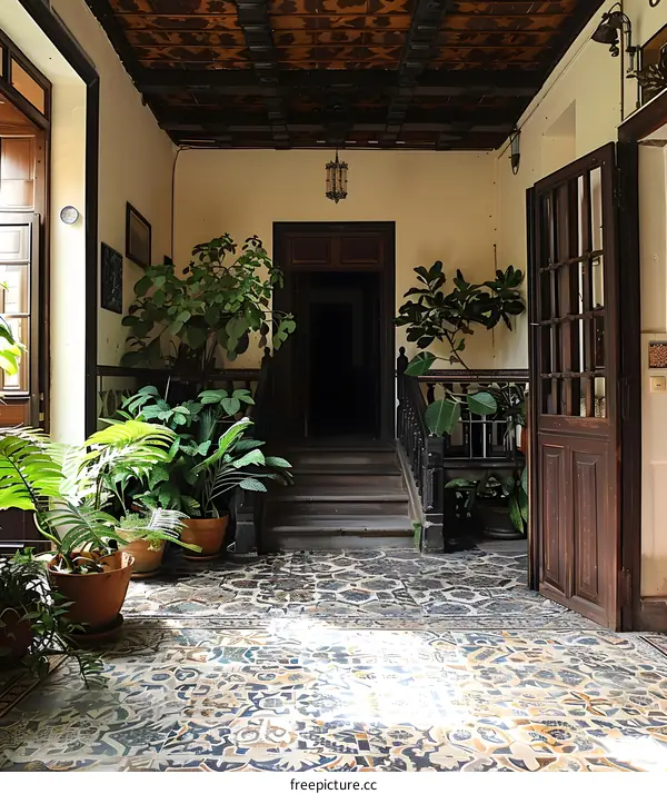 Indoor plants in a beautiful house