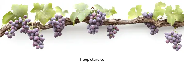 Clusters of Grapes on a Branch