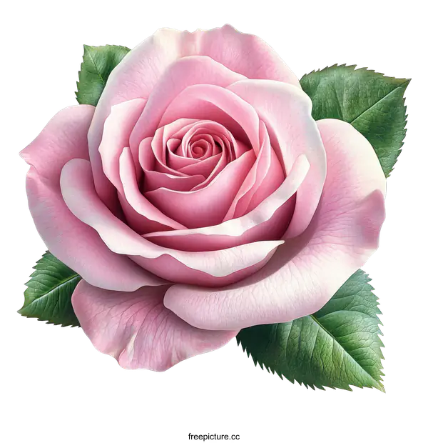 [Transparent Background PNG]Beautiful Pink Rose Illustration