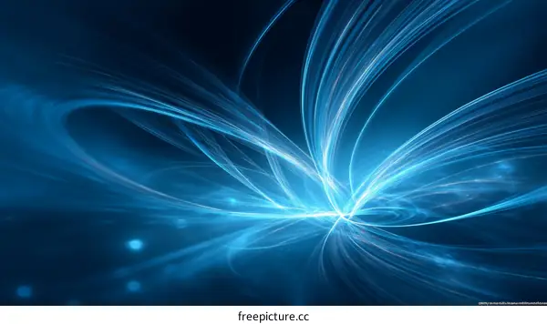 Abstract Blue Light Lines Illustration