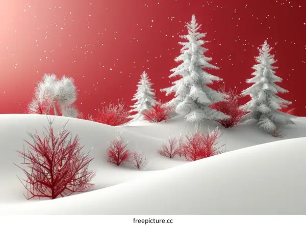 Winter Wonderland Snowy Forest Scene