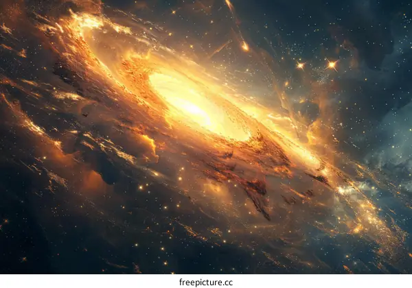 Glowing Spiral Galaxy
