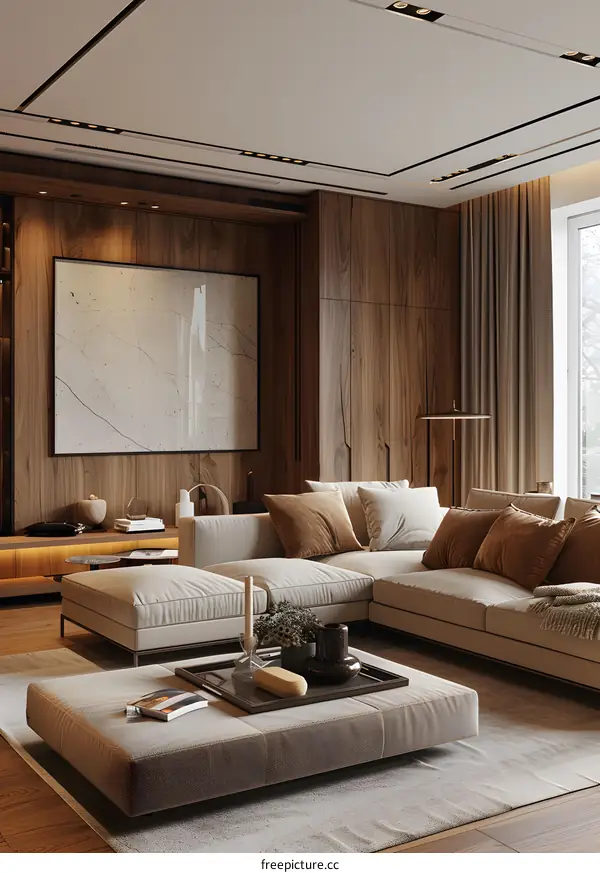 Modern minimalist living room interior design