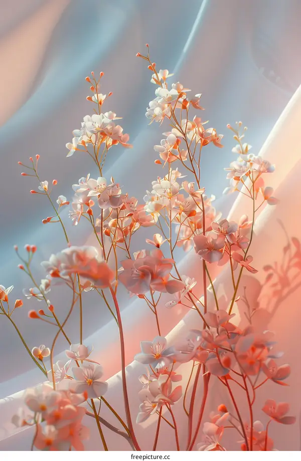 Delicate Pastel Flowers in Soft Light