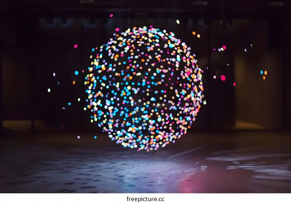 Abstract Sphere of Lights