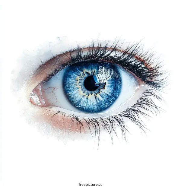 Close-up View of a Beautiful Blue Eye