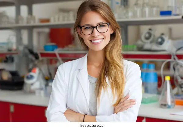 Female Scientist in a Laboratory Setting