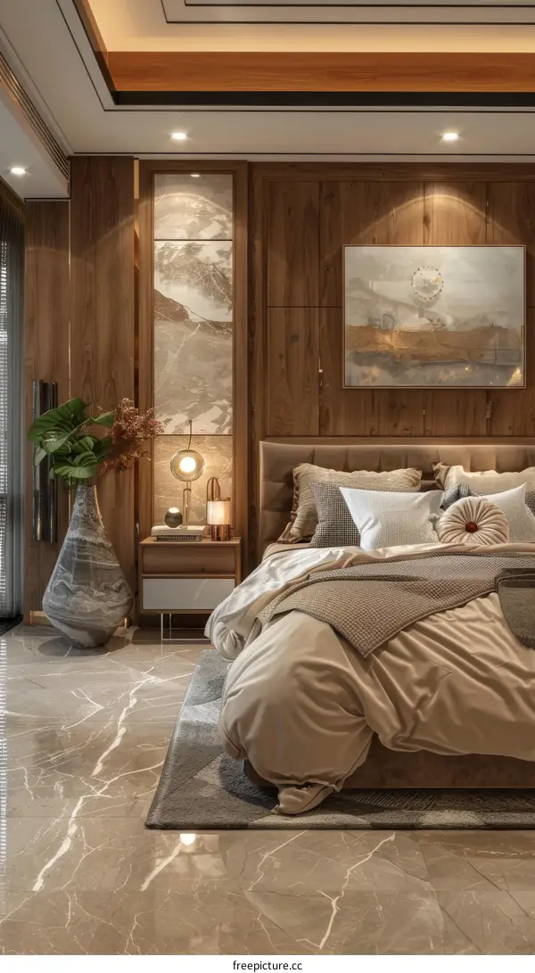 Modern Bedroom Interior with Cozy Decor