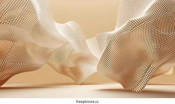 Beige background with two gradient gold sphere