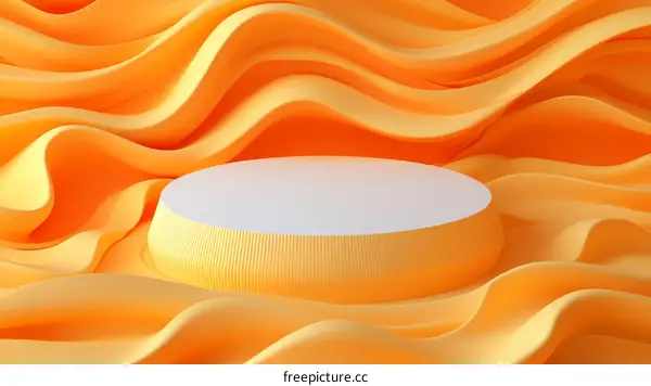 Abstract Orange Geometric Product Display