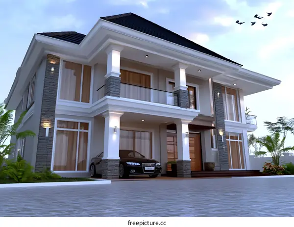 Modern Two Story House Exterior Design