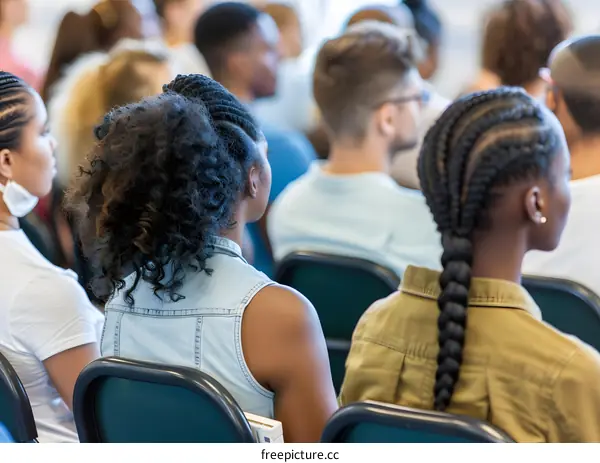 African American Women Sitting in a Lecture Hall