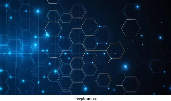 Abstract Technology Hexagon Network Background