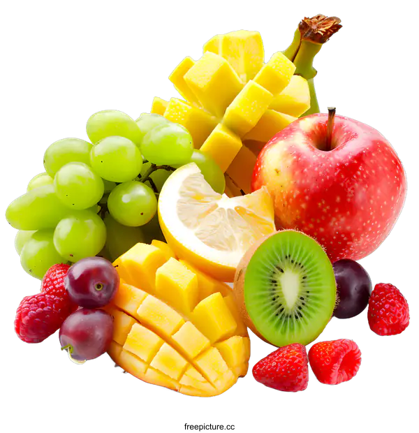 [Transparent Background PNG]Fresh Fruit Mix with transparent background