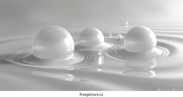 Spheres floating on a liquid surface
