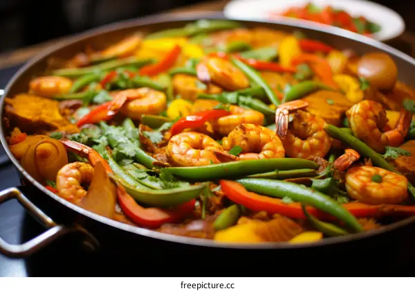 Seafood and Vegetable Paella