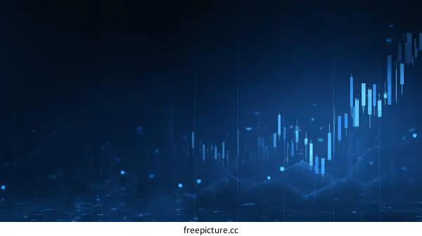 Abstract Stock Market Chart Visualization