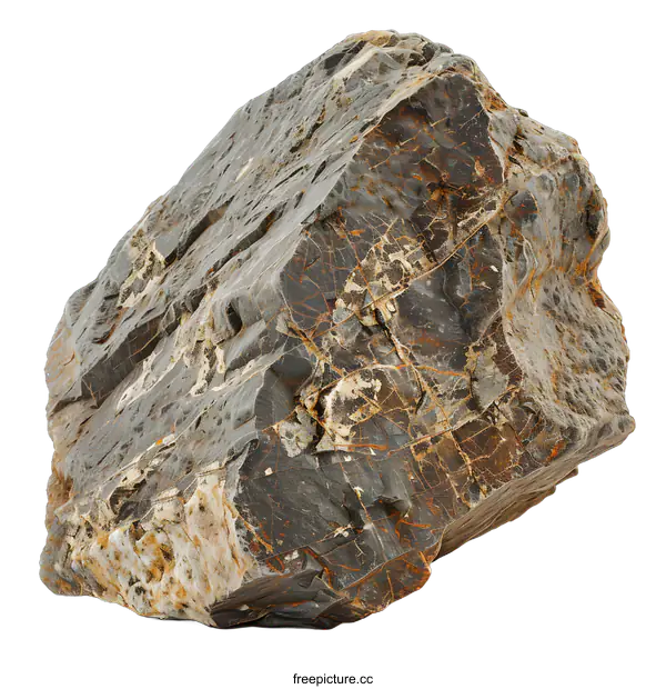 [Transparent Background PNG]Gray Rock Isolated on White Background