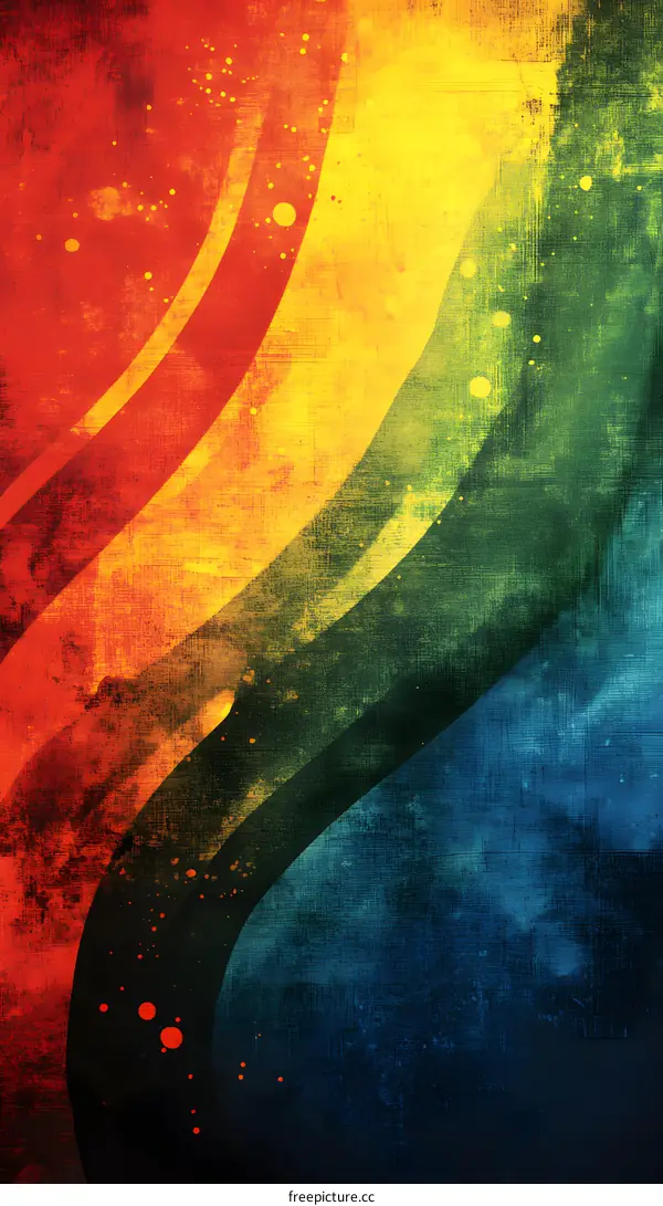 Abstract Colorful Curved Lines Design Background