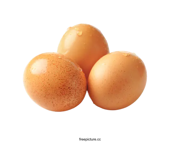 [Transparent Background PNG]Fresh Brown Eggs on White Background
