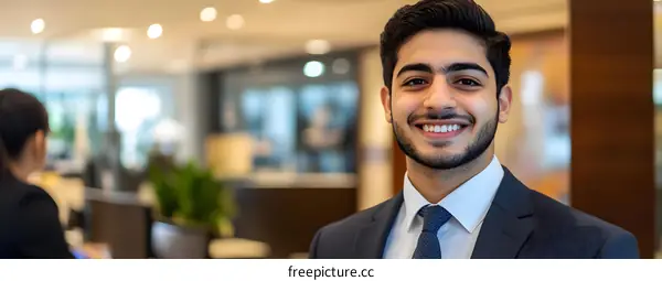 Smiling Businessman In A Suit