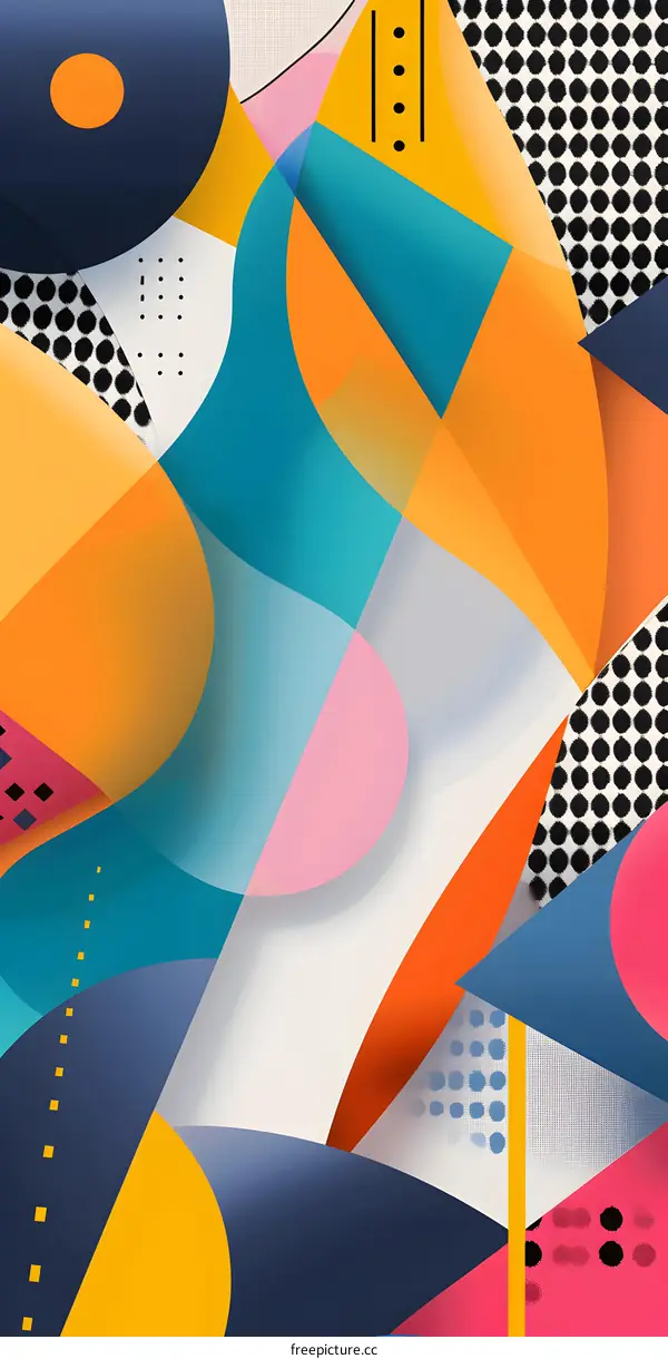 Abstract Geometric Shapes with Vibrant Colors