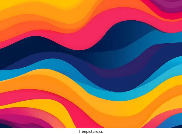 Abstract Colorful Wavy Pattern Background