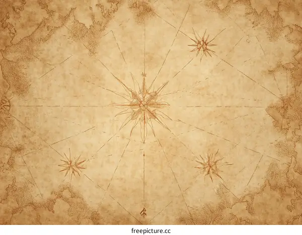 Vintage World Map Texture Illustration