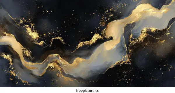 Abstract Golden Marble Art Background