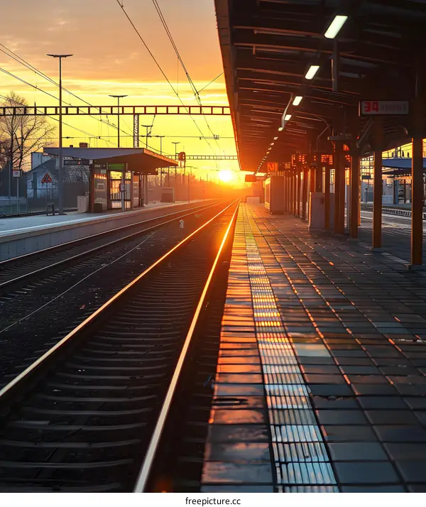 Sunset at the Train Station