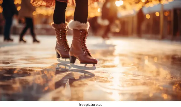 ice skating rink with people