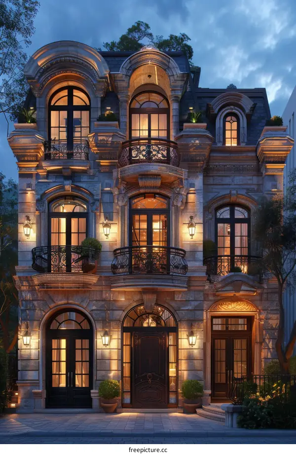 Luxury European Villa with Garden and Balcony