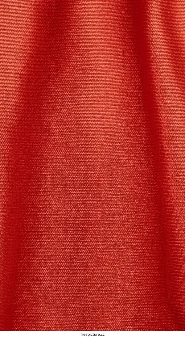 Closeup View of Red Woven Fabric Texture