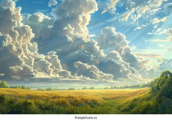 A golden canola field