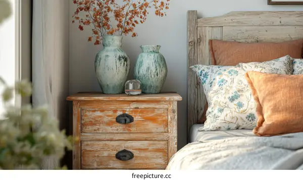 Rustic Bedroom Decor with Antique Furniture