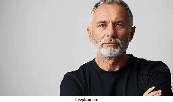 portrait of a handsome mature man