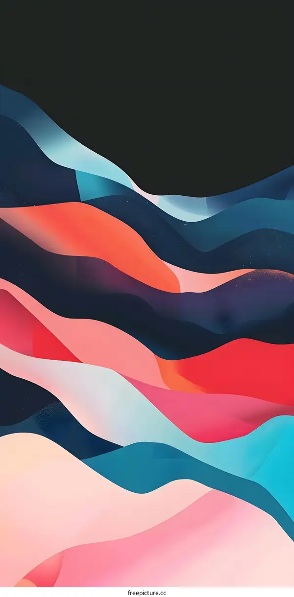Abstract Colorful Wavy Pattern Background Design