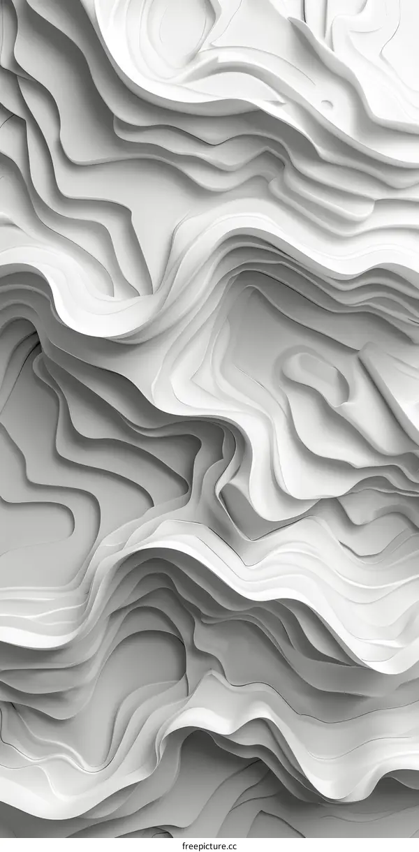 Abstract White 3D Layered Design