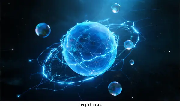 Exploring Digital Network Connections Surrounding a Glowing Sphere