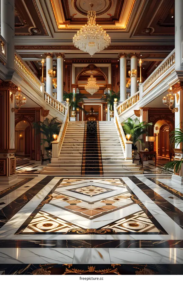 Staircase in a mansion