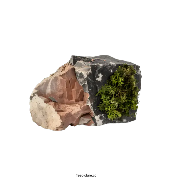 [Transparent Background PNG]Close Up Of Green Moss Growing On A Rock